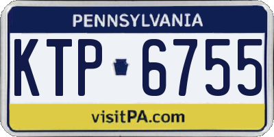 PA license plate KTP6755