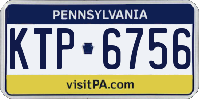 PA license plate KTP6756