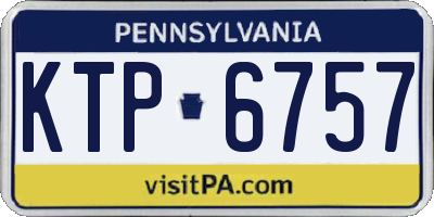 PA license plate KTP6757