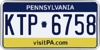 PA license plate KTP6758
