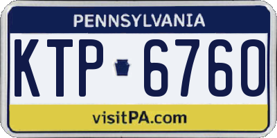PA license plate KTP6760