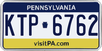 PA license plate KTP6762