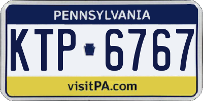 PA license plate KTP6767