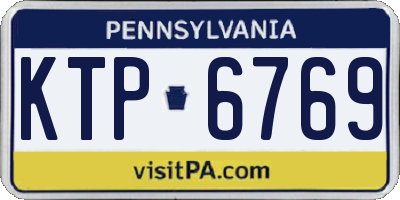 PA license plate KTP6769