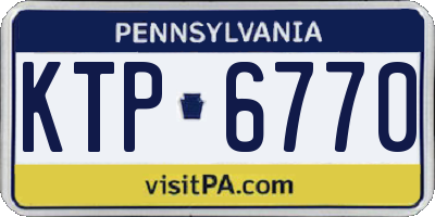 PA license plate KTP6770