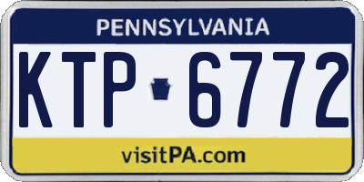 PA license plate KTP6772