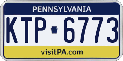 PA license plate KTP6773