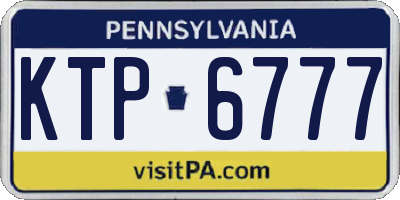 PA license plate KTP6777