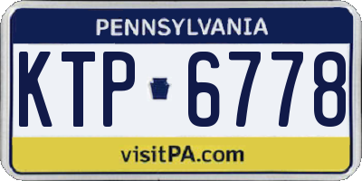 PA license plate KTP6778