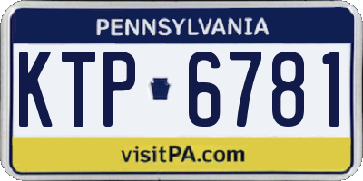 PA license plate KTP6781