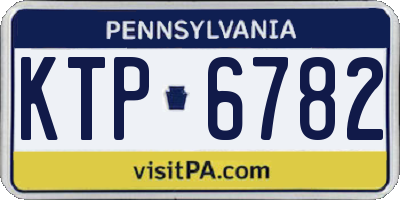 PA license plate KTP6782