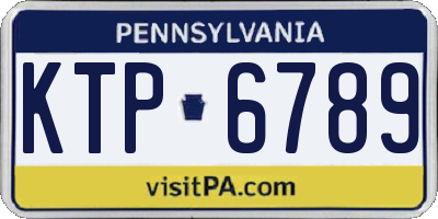 PA license plate KTP6789