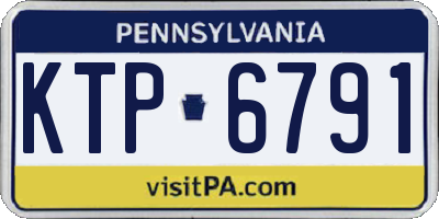 PA license plate KTP6791
