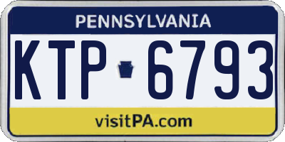 PA license plate KTP6793