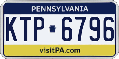 PA license plate KTP6796