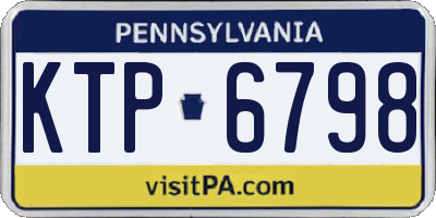 PA license plate KTP6798