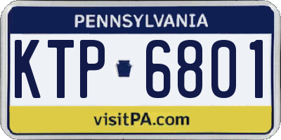 PA license plate KTP6801