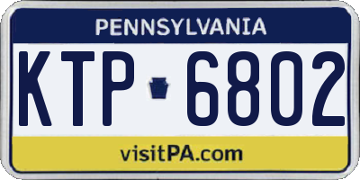 PA license plate KTP6802