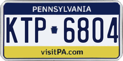 PA license plate KTP6804