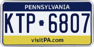 PA license plate KTP6807