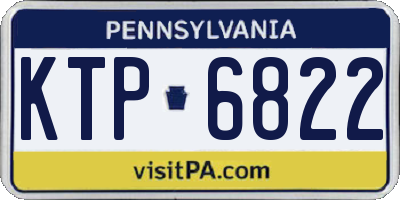 PA license plate KTP6822