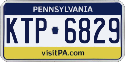 PA license plate KTP6829