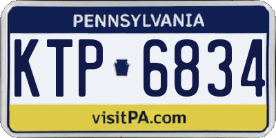 PA license plate KTP6834