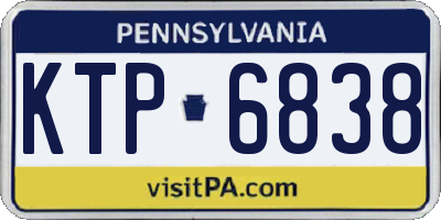 PA license plate KTP6838