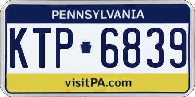 PA license plate KTP6839