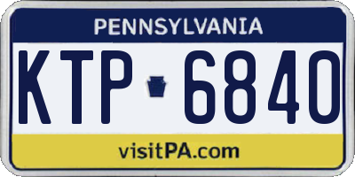 PA license plate KTP6840