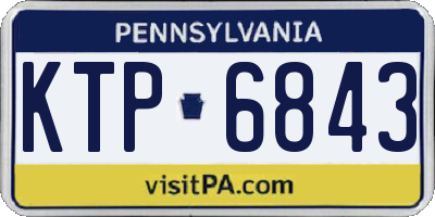 PA license plate KTP6843