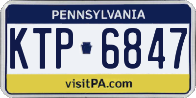 PA license plate KTP6847