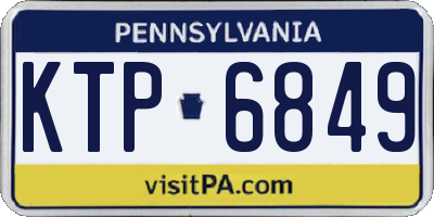 PA license plate KTP6849