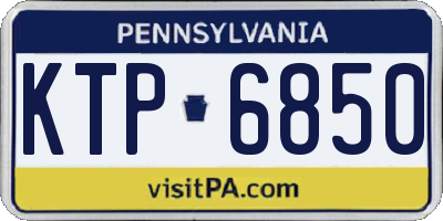 PA license plate KTP6850