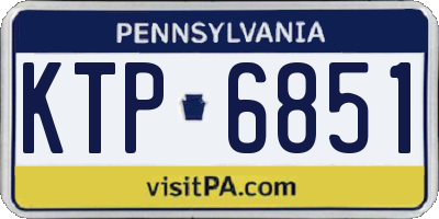 PA license plate KTP6851