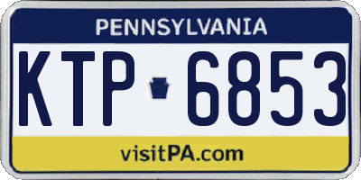 PA license plate KTP6853