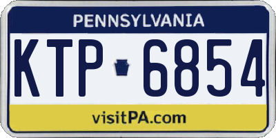 PA license plate KTP6854