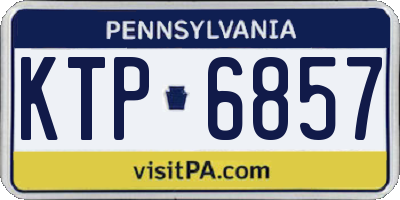 PA license plate KTP6857
