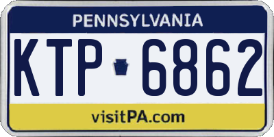 PA license plate KTP6862