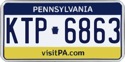 PA license plate KTP6863