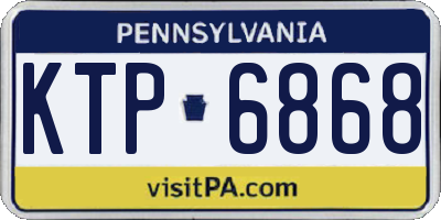 PA license plate KTP6868