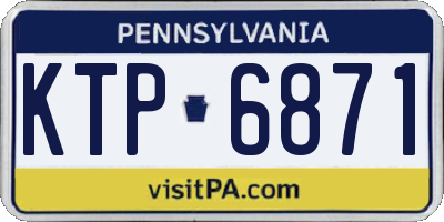 PA license plate KTP6871