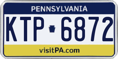 PA license plate KTP6872