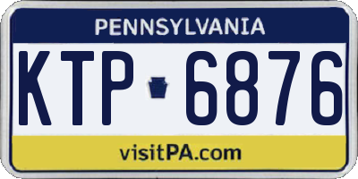PA license plate KTP6876