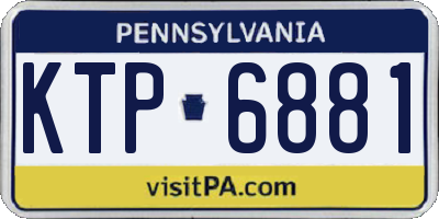 PA license plate KTP6881
