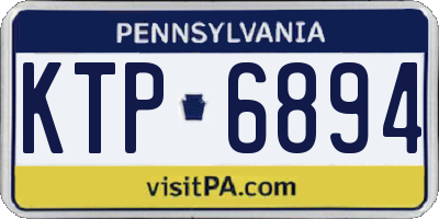 PA license plate KTP6894