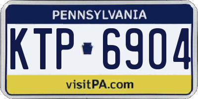 PA license plate KTP6904