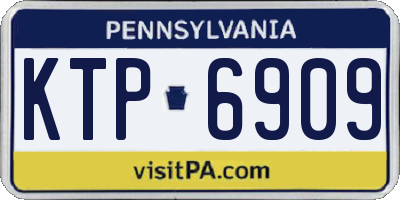 PA license plate KTP6909