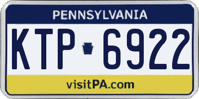 PA license plate KTP6922