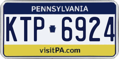 PA license plate KTP6924